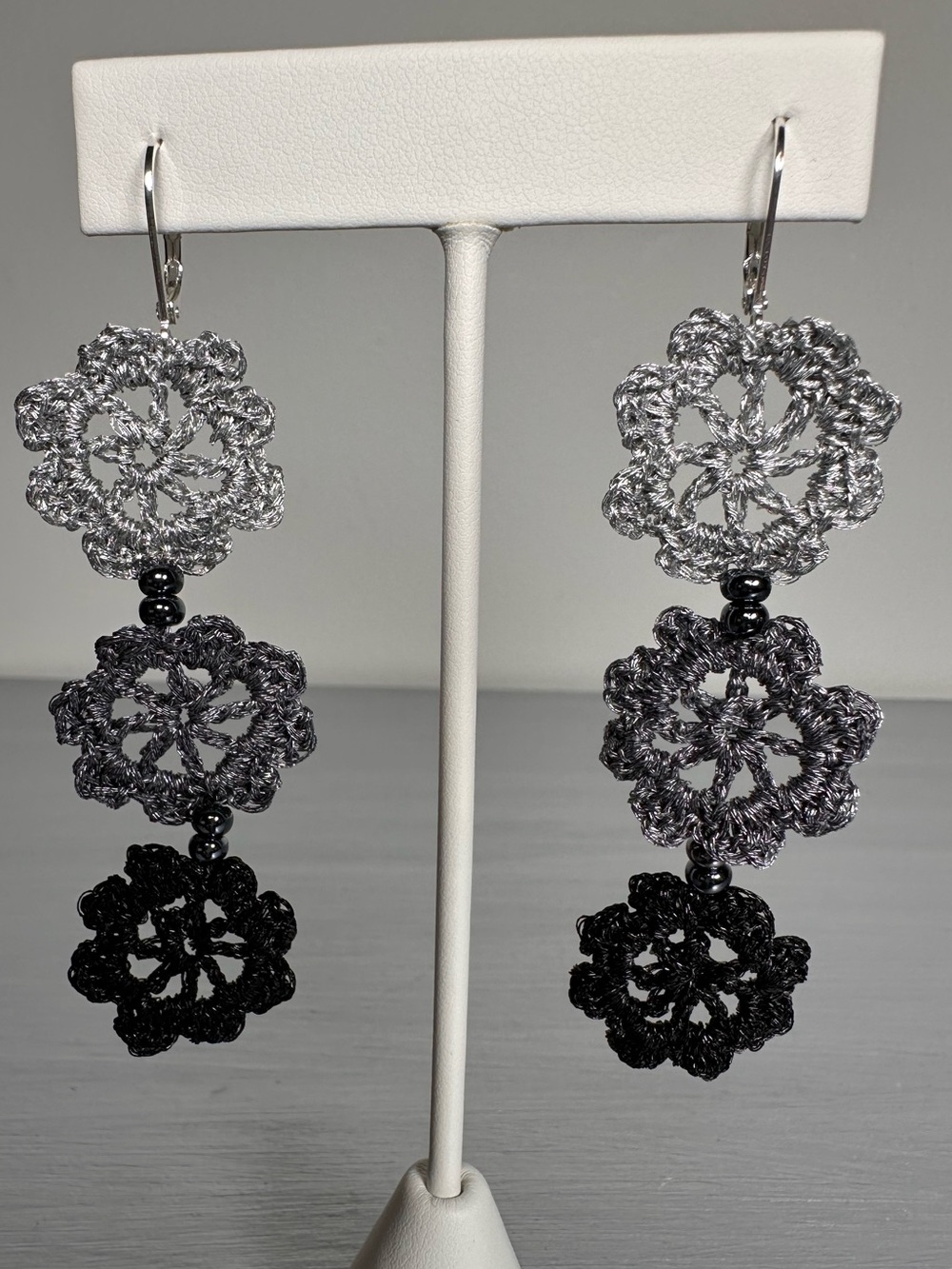 Handmade Crochet Floral Earrings